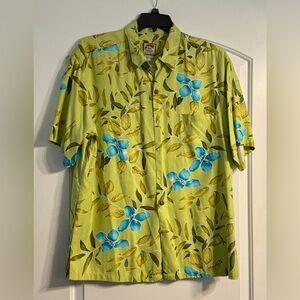 Tropical Green Floral Men's Shirt